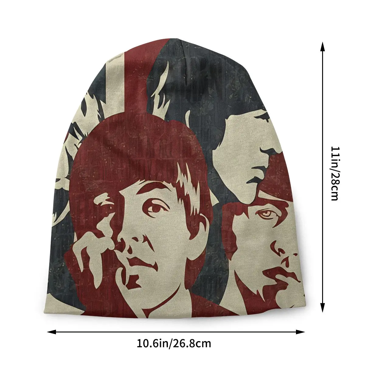 Flag Style The Beatle Band Cap Men Women Paragraph Beanie Warm Fashion Hundred Take Ins Pullover Slouch Hiphop Thin Unisex