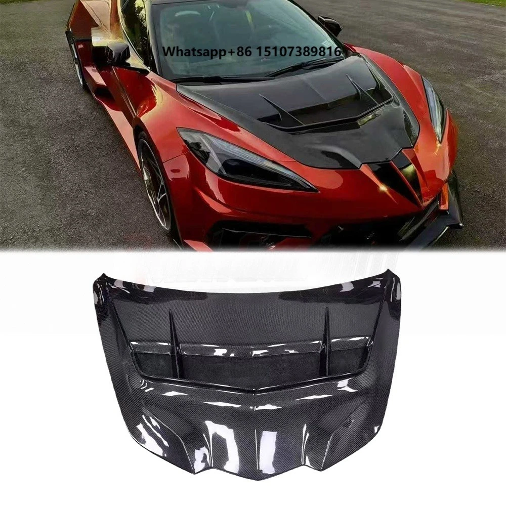 ZR1 Style Carbon Fiber Hood for  Ce C8 Engine Hood Bonnet OEM Fitment Exterior Parts