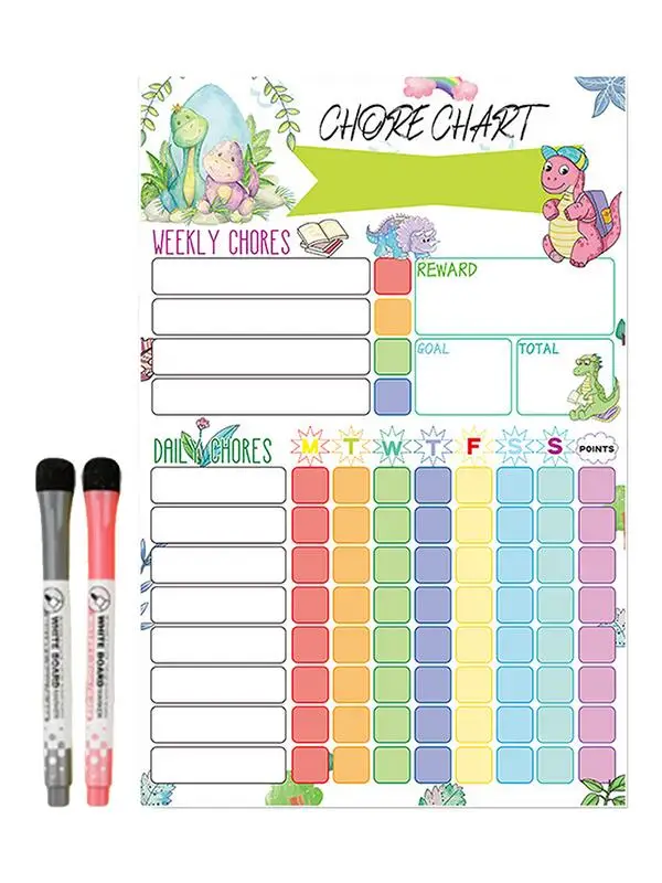 Magnetic Chore Chart Weekly Visual Schedule For Kids Magnetic Dry Erase Board Reward Chart For Toddlers Kids Teenagers Adults