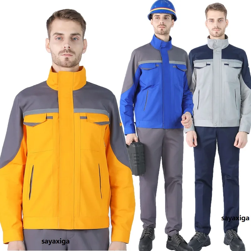 Work Clothing for men women Hi Vis safety working Coverall two tones auto repairman mechanic labor uniform Welding suit Coverall