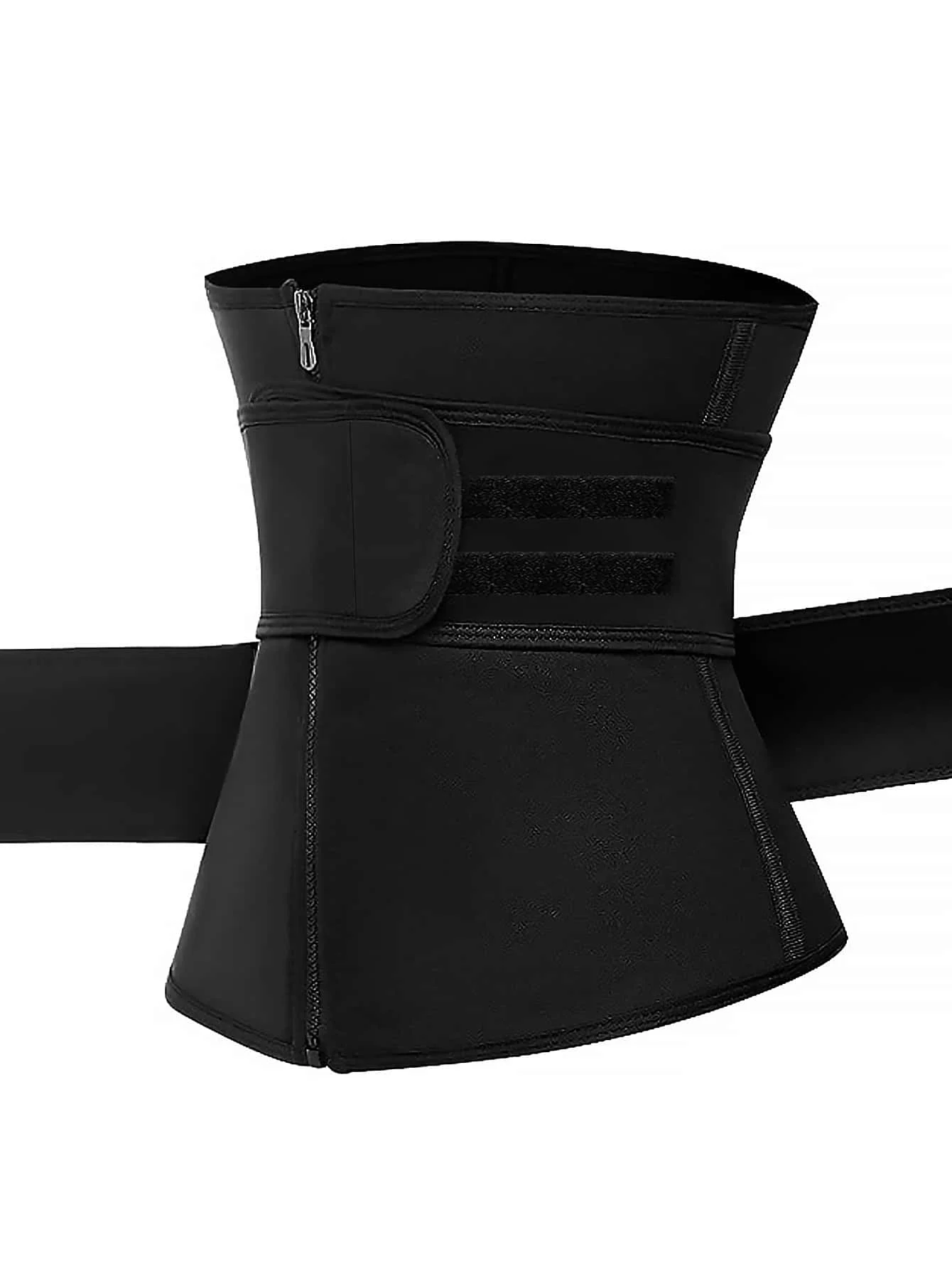 Sports Outdoor 1pc Women's Black Chloroprene Rubber Belt Shapewear Waist Trainer Corset Gym Accessories Belly Slimming Girdles,