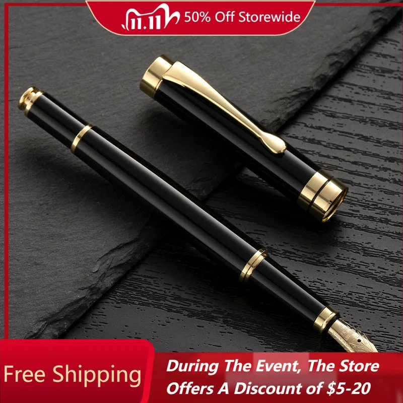 

Перьевая ручка Jiaxian Metal No 5 со скидкой, чернила для практики каллиграфии для взрослых, ручки для подписи, милые школьные принадлежности, канцелярские ручки