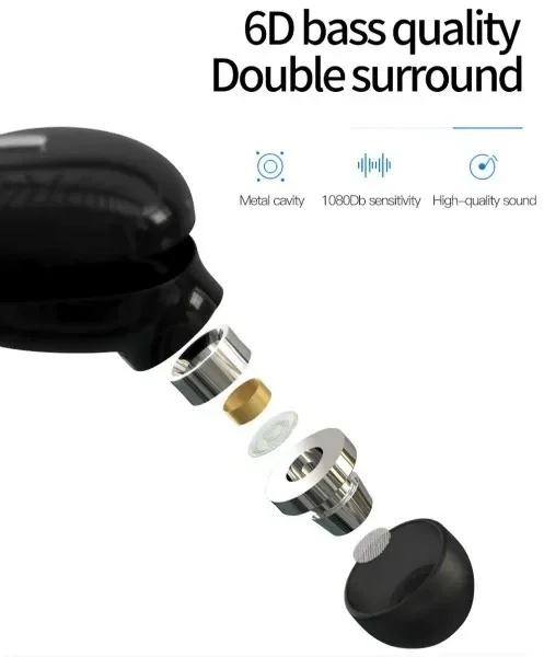 1Pc X9 Mini 5.0 Bluetooth Earphone Gaming In Ear Headset With Mic Wireless Headphone Handsfree Stereo Earbud For Phones