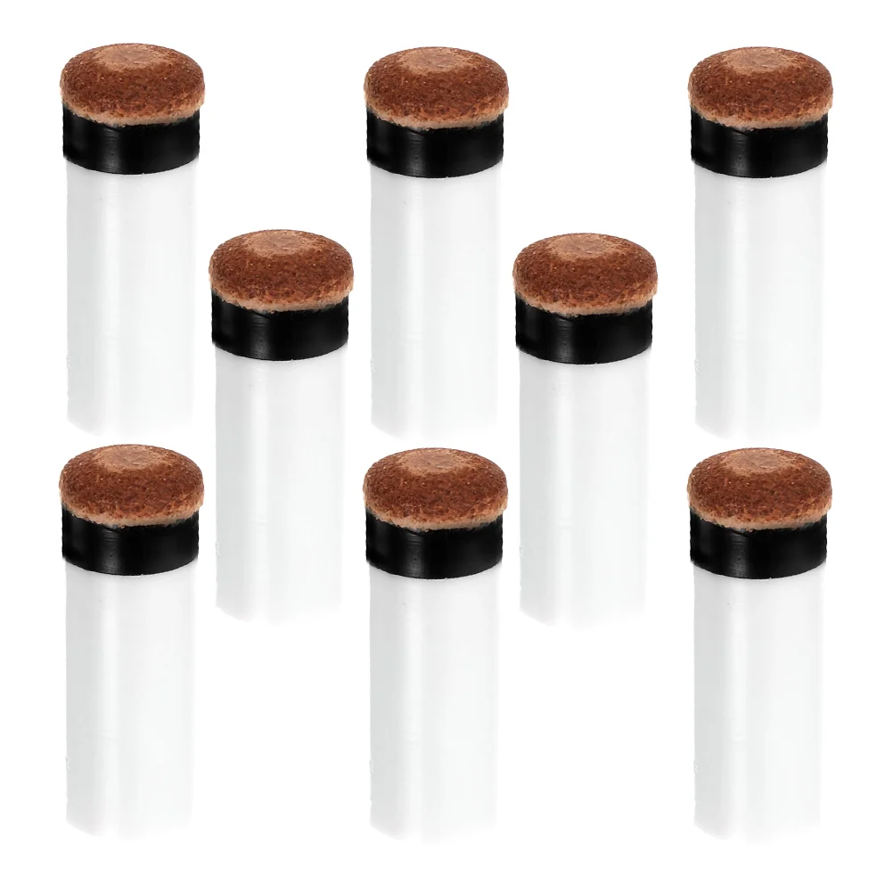 

8 Pcs Club Ferrule Billiard Cue Tip Head Big Pool Stick Tips Plastic Replaceable