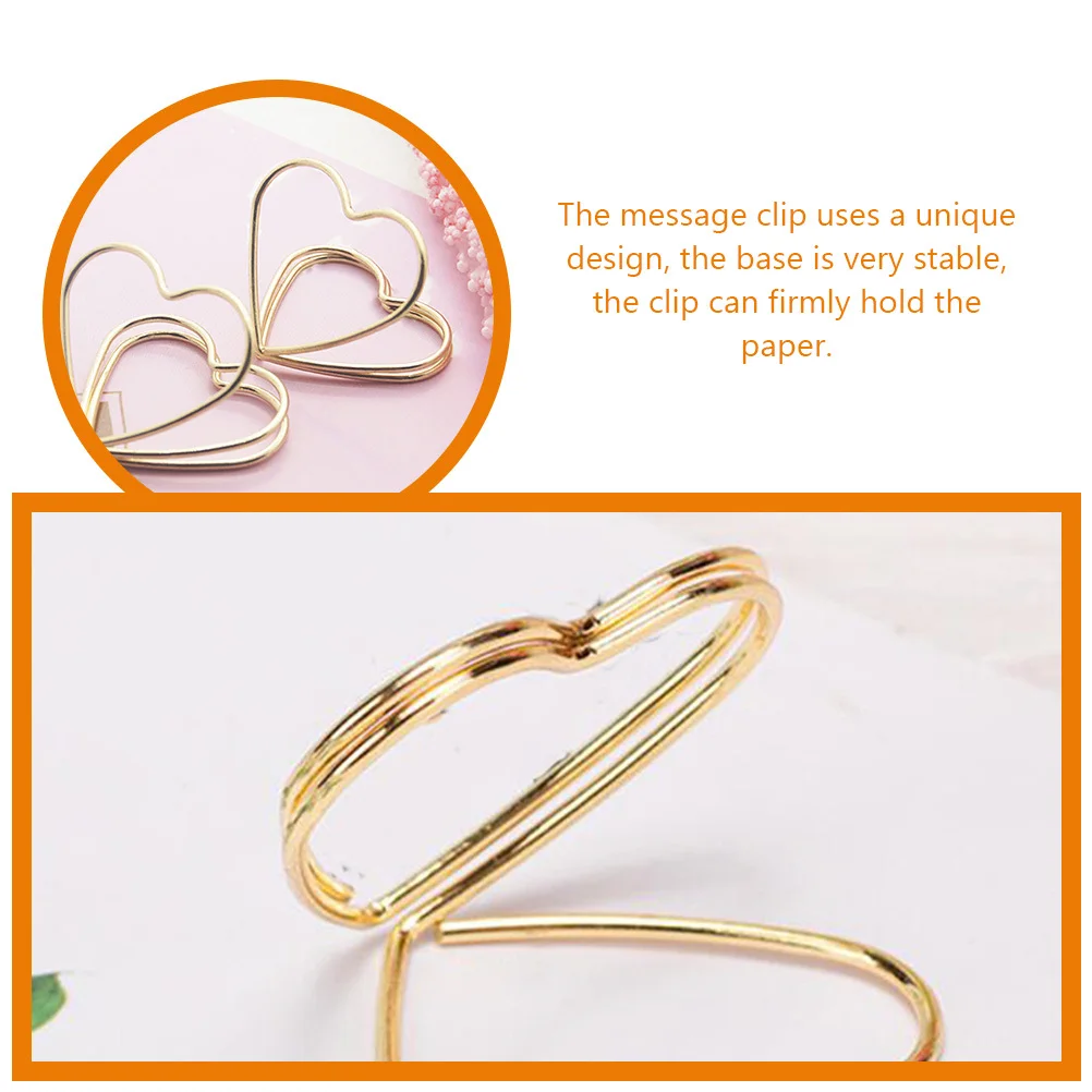 

32Pcs Heart Shape Table Number Holders Metal Memo Clips for Wedding Party Place Card Holder Photo Display Stand