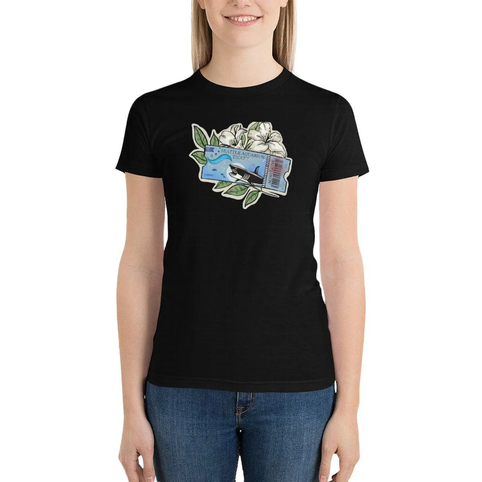 

Seattle Aquarium - The Last of Us T-Shirt aesthetic clothes hippie clothes oversized t shirts for Women