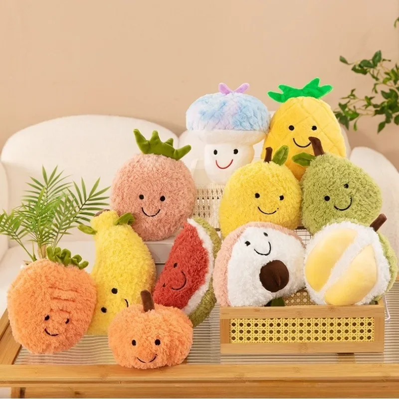 Juguetes de peluche de frutas, juguete de fruta de peluche bonito y colorido, Mango, sandía, aguacate, fresa, regalos sensoriales para decoraciones de fiesta de cumpleaños