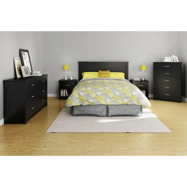 Wholesale black dresser bedroom furniture wood storage cabinet 6 drawers, chest of drawers