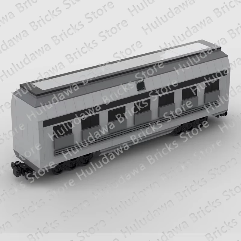 QWERT City Car Model MOC Building Bricks Rail Train Galley Carriage Modular Technology Children Holiday Gifts Assemble Toys Suit