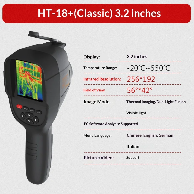 Thermische camera Brand IMBO T18 T100 voor het detecteren van lekken in waterleidingen en elektrische installaties, 256*192 handheld infrarood thermische imager
