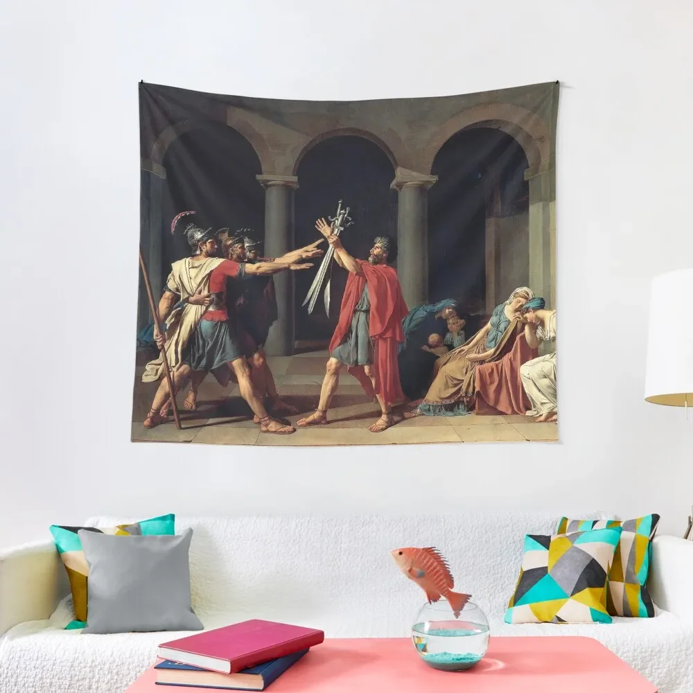 

Oath of the Horatii - Jacques-Louis David Tapestry Wall Carpet Room Decor Cute Decoration For Rooms Tapestry