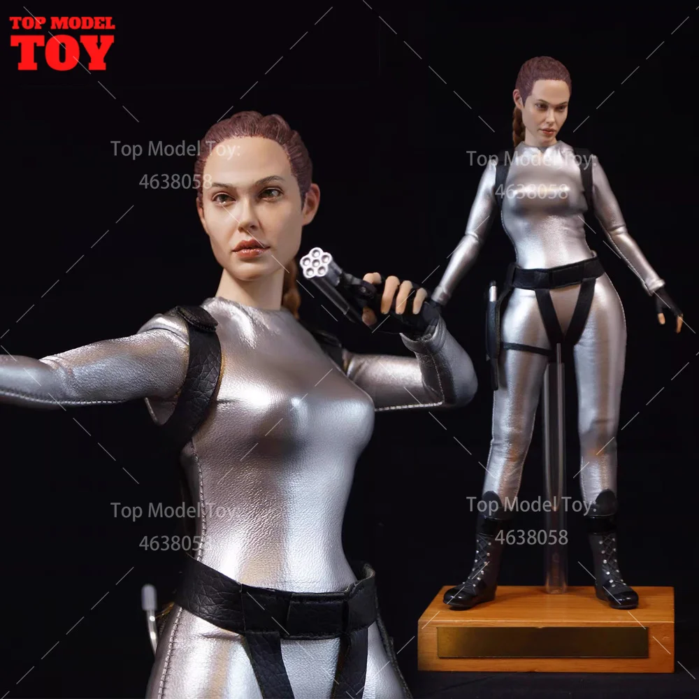 KUMIK KMF23-T007 1/6 Laura Silver Jumpsuit Outfit with Weapon 12'' Female Soldier Action Figure Dolls Full Set for Collection