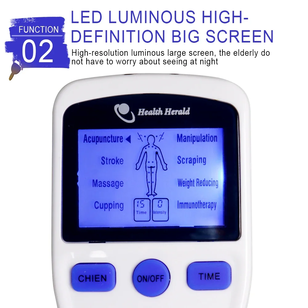 8-Modus Elektrischer EMS Muskelstimulator Akupunktur TENS Elektrostimulations-Massagegerät Digitaler Massage-Impuls Elektrostimulator – Detail 11