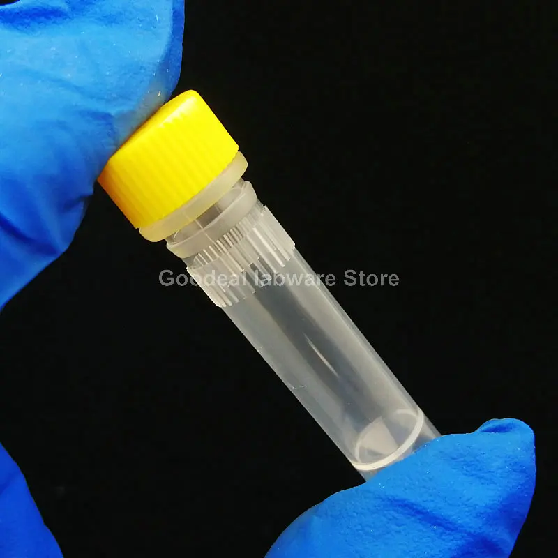 100pcs/lot 1.5ml Plastic Frozen storage tube,Lab freezer tube subpackage vial with silicone gasket