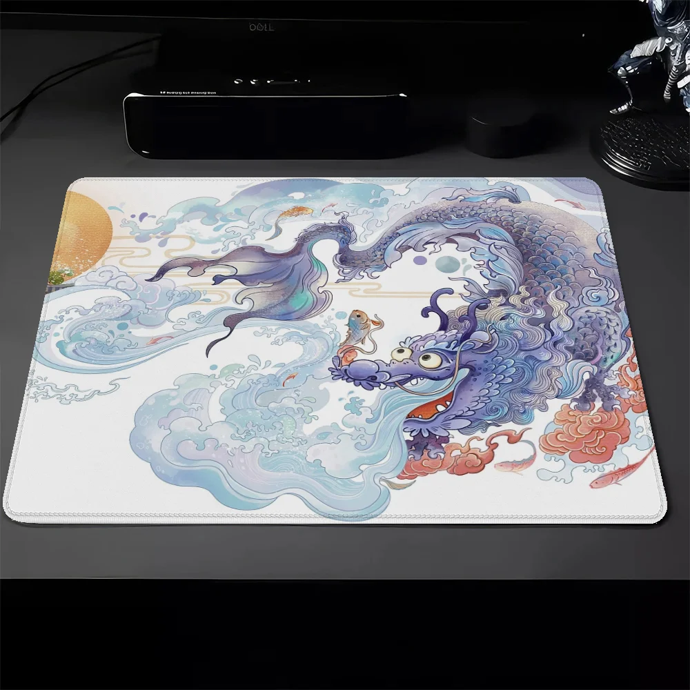 Small Gaming Laptop Chinese Dragon Gaming Mouse Pad Gamer Computer Mat Pc Accessories Deskmat Mausepad Pad on the Table Mousepad