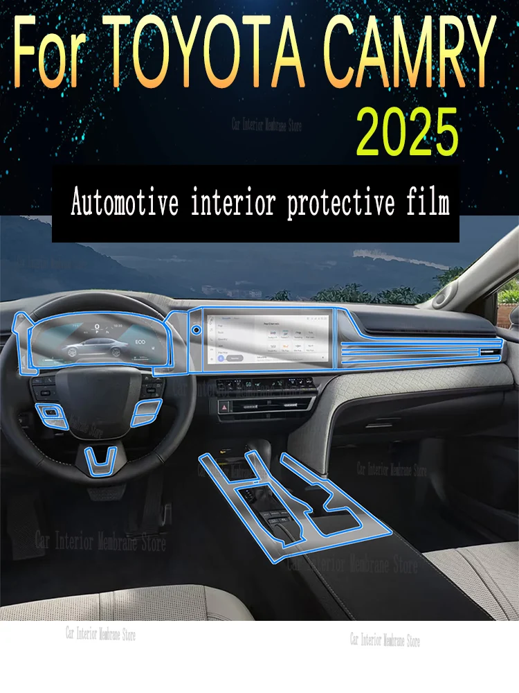 

Для TOYOTA CAMRY 2025 автомобильная панель коробки передач, пленка для приборной панели, защитная наклейка, внутренний экран, аксессуары против царапин