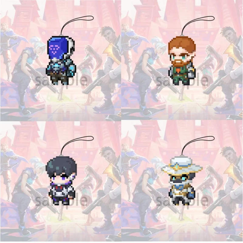 

New In Stock Anime VALORANT Acrylic keychain accessaries Cartoon funny Bag Pendant creative charm Car Keyring Friends Fans Gift