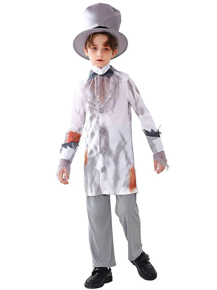 로우인 좀비 신부 의상 좀비 의상 유령 축제 코스프레 파티 의상 폴리에스터 소재