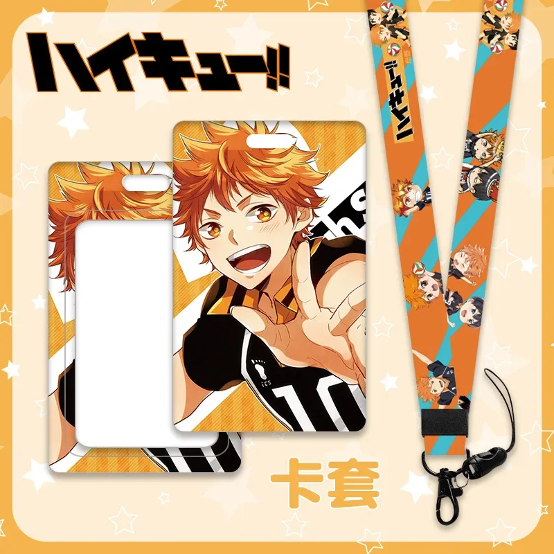 Haikyuu!! Documents Ferrule Lanyard Holder Student ID Access Control Metro Bus Meal Card Mobile Wallet Pendant Holiday Gifts