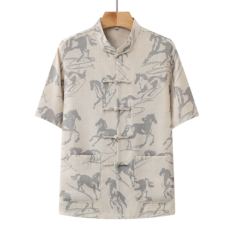 

Комплект (рубашка+брюки) 2026: Летний мужской модный повседневный костюм из двух предметов с цветочным узором, удобные высококачественные мужские рубашки