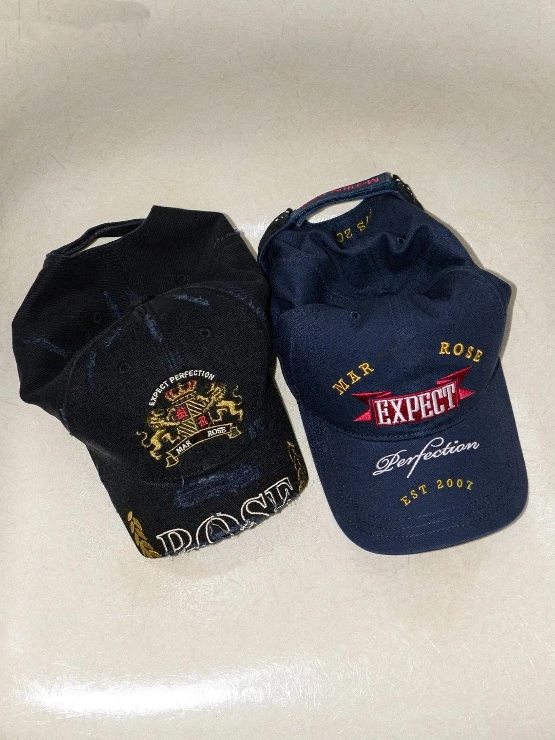 Mart 26SS EXPECT Embroidered baseball cap Broken brim frayed letter cap