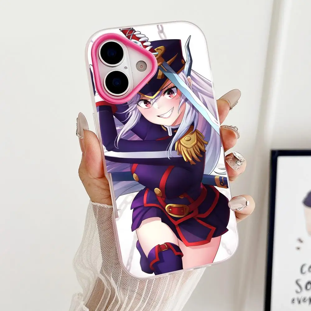 

Mato seihei no slave Uzen Kyouka Phone Case for iPhone 17 16 15 14 13 12 11 Air Pro Max Plus Jelly Double layer Rose Red Cover