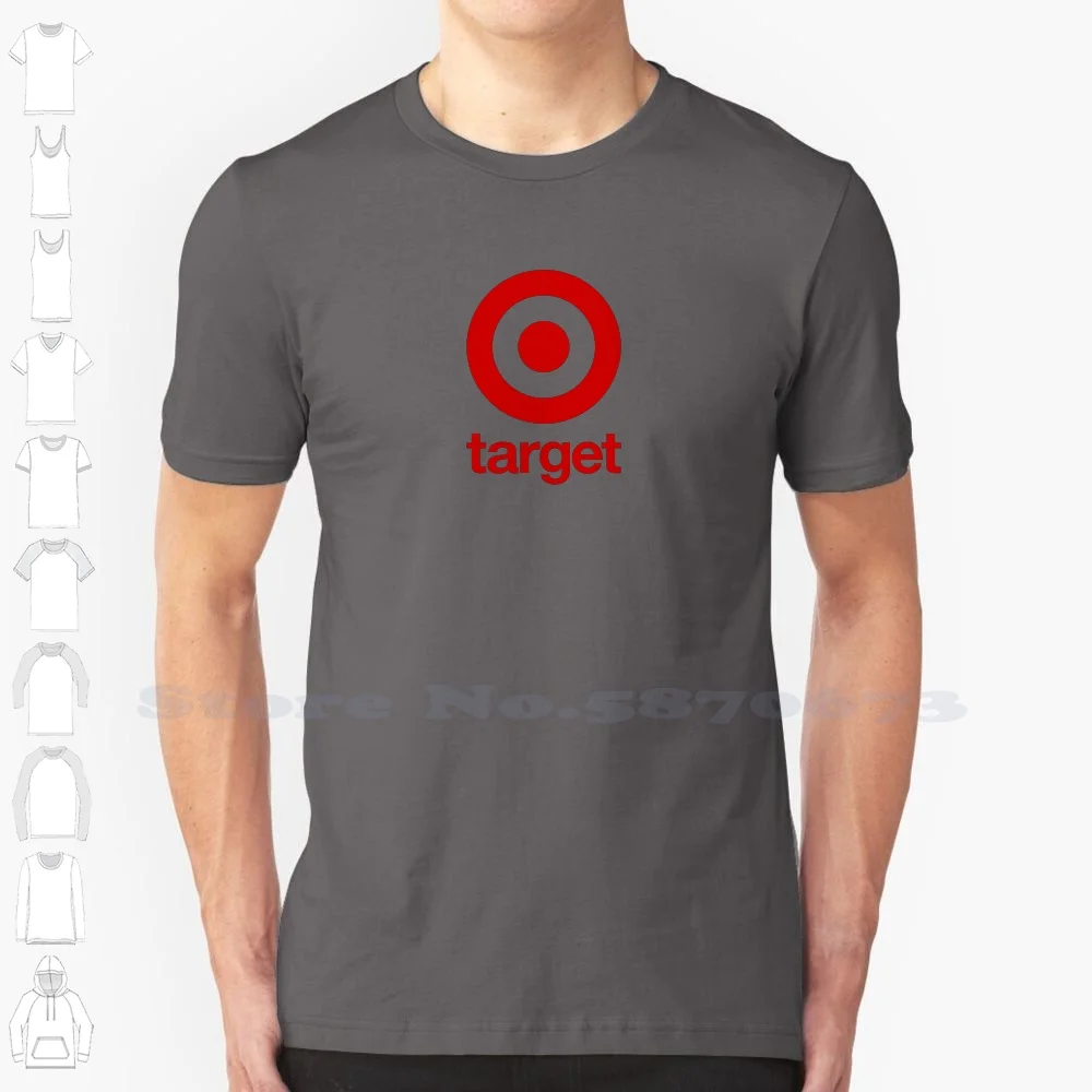 

Повседневная Уличная футболка с логотипом Target, футболка из 100% хлопка с графическим принтом
