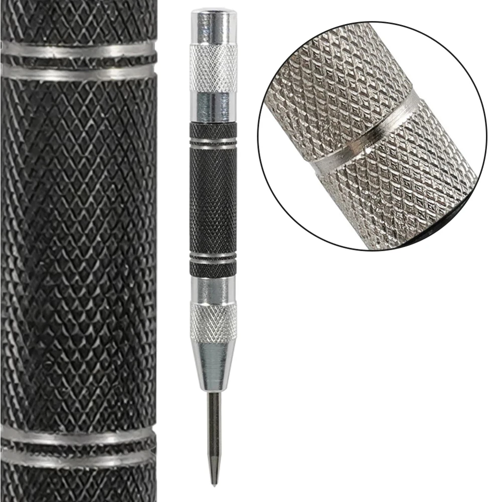 

Automatic Center Punch High Carbon Steel Spring Loaded Marker Non Slip 4mm Pin Wood Glass Press Dent Drill 128mm/5Inch Marking