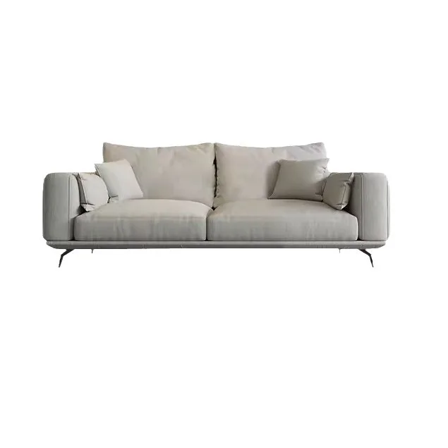 

Fabric Horizon Sofa Minimalist Design Large Apartment Living Room Modern Light Luxury Corner Linen