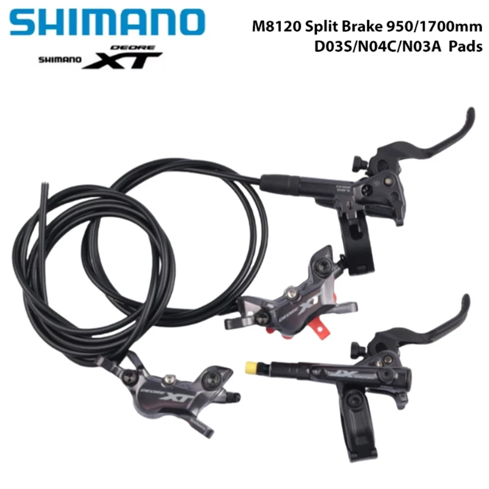 SHIMANO DEORE XT M8120 Brake Split 950/1700mm Mountain Bike Bicycle Hydraulic Disc Brake MTB Bike Pads D03S N03A N04C