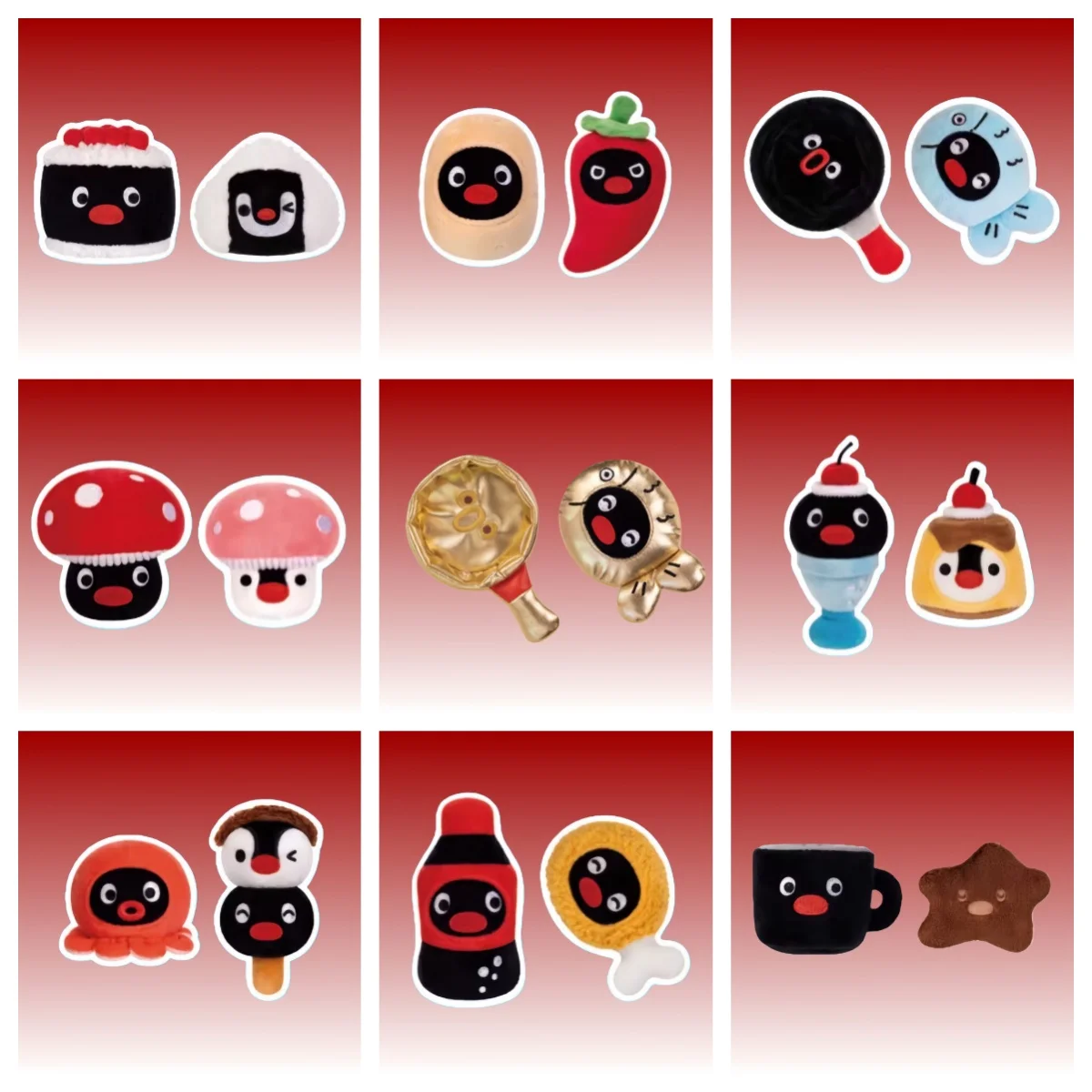 

​ ​ Серия Pingu Delicious Life, плюшевая слепая коробка, милая кукла-пингвин, подарок, магнит на холодильник, модные игры, милые игрушки