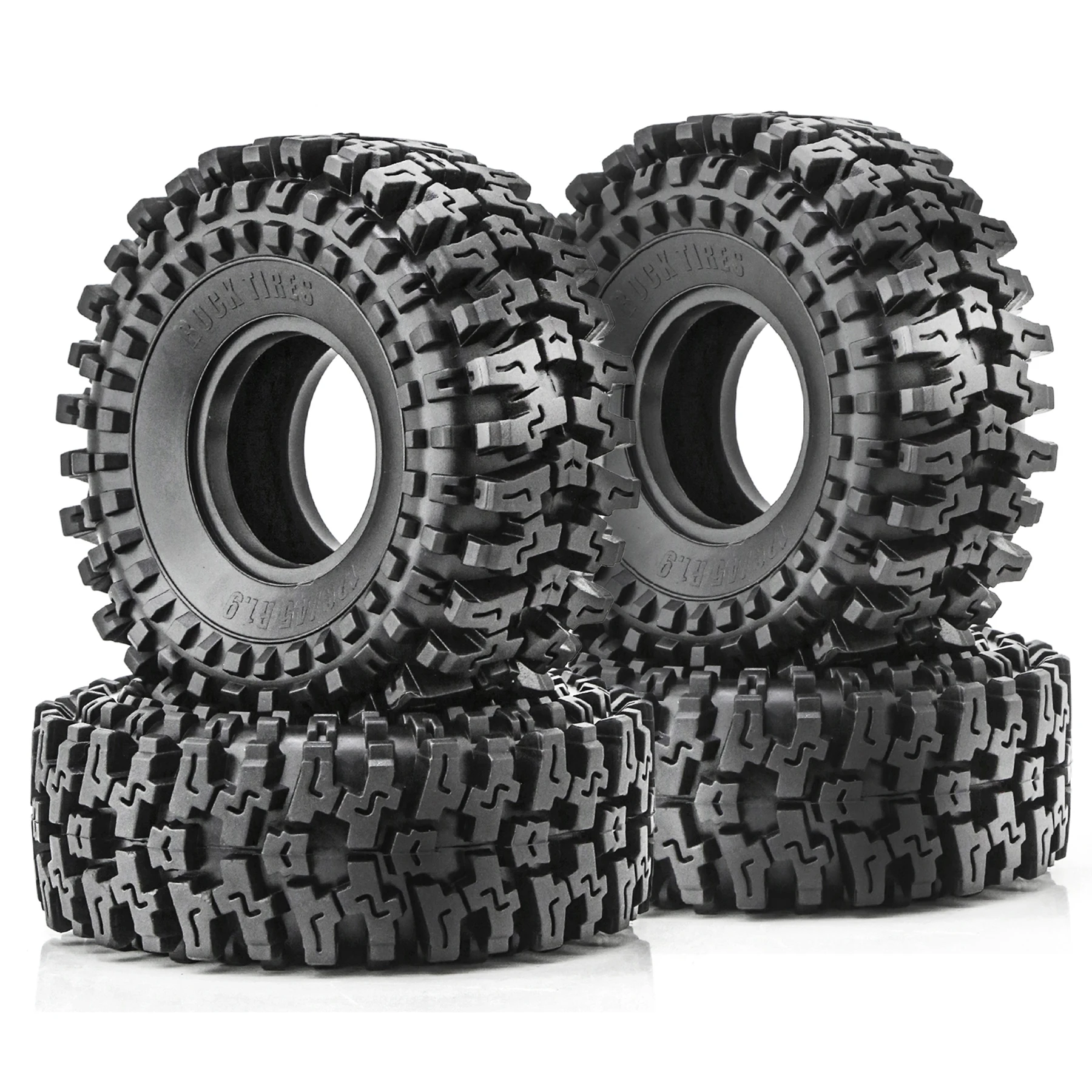 1.9 Crawler Tires(4PCS) Compatible with FCX10 Axial SCX10 Pro SCX10 UTB18 TRX4 Redcat Gen8 7VS4-10 1/10 RC Crawler Tires