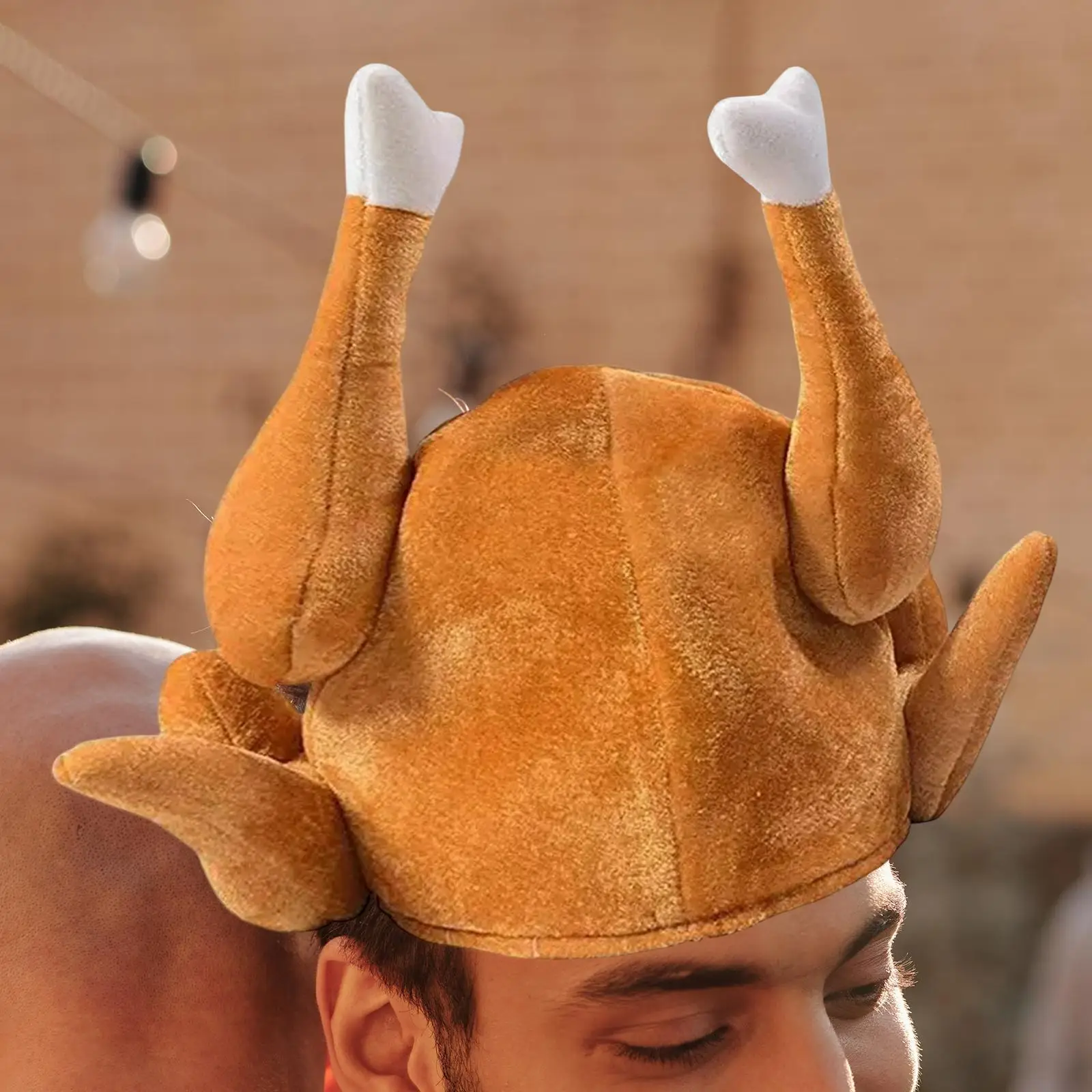 Creative Roasted Turkey Hat Cooked Chicken Costumes Accessories Novelty for