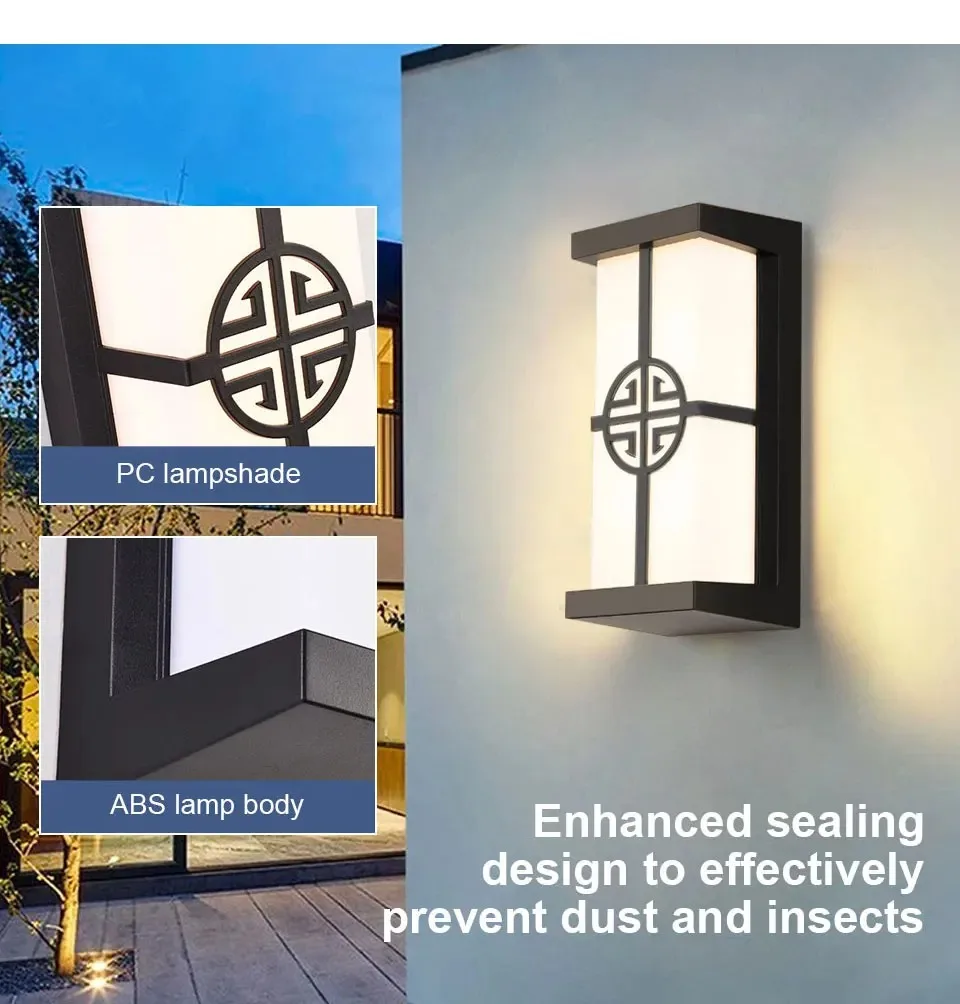 في الهواء الطلق وحدة إضاءة LED جداريّة ضوء محس حركة 16 واط AC85-265V الجدار الخارجي مصباح لحديقة ضوء مصباح الشارع شرفة الشرفة #3