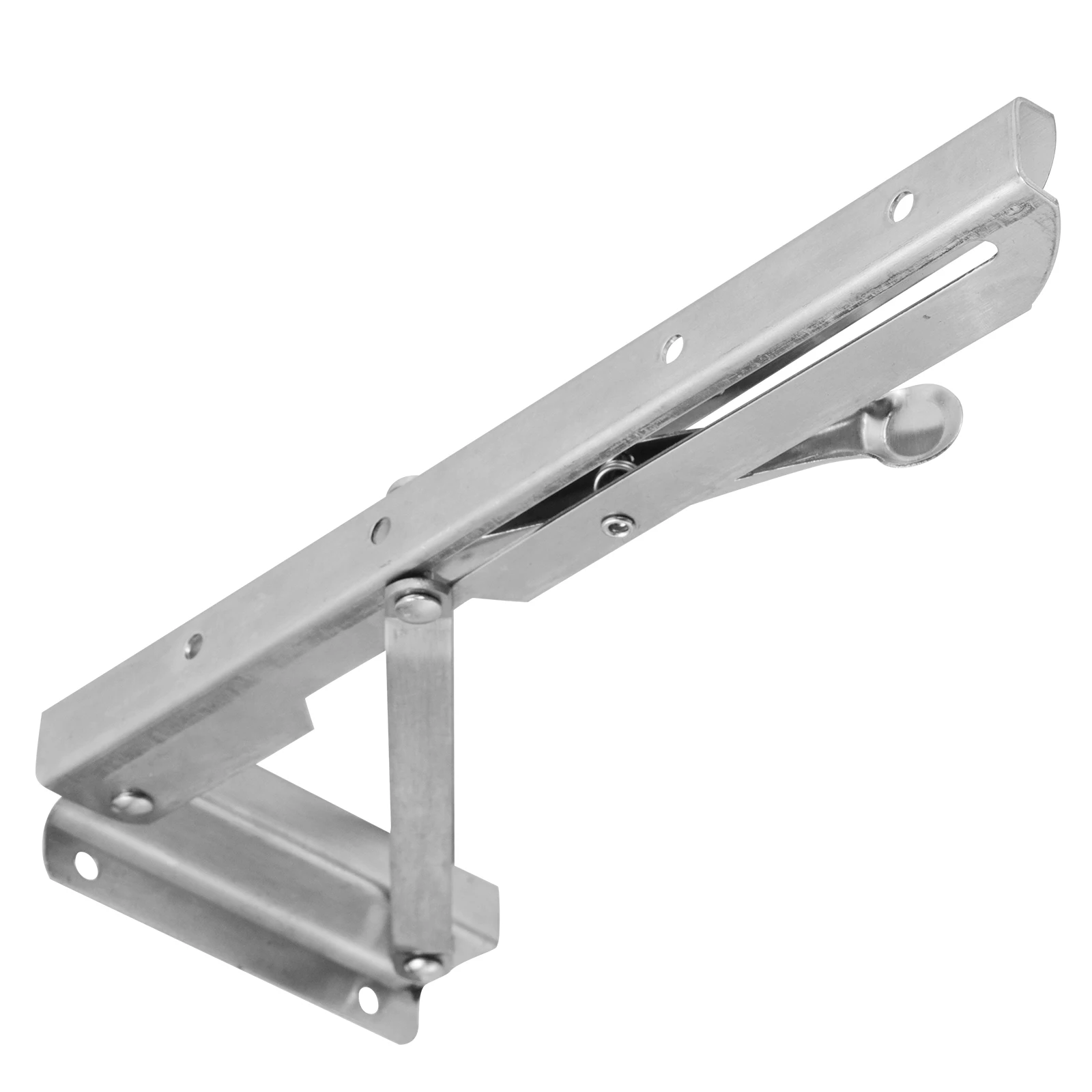 

Stainless -Type Shelf Brackets Foldable Heavy Duty Metal Wall Shelf Supports Space Saving Triangular for DIY