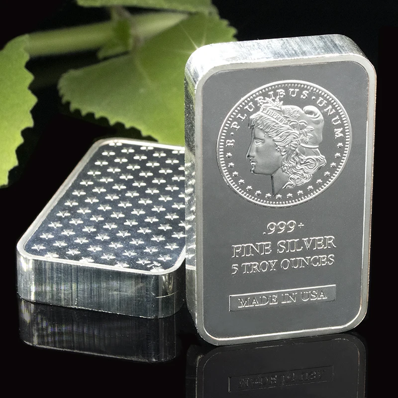 

1 Piece No Magnetic Coin 5 OZ Silver Plated USA Badge Vacuum Sealed Packing Collectible Souvenir Bar