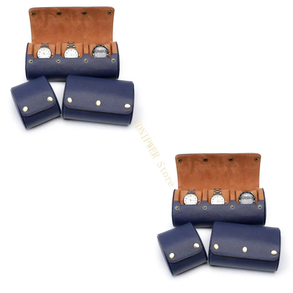 

Elegant Leather Watch Box Waterproof Wristwatch Storage Case Jewelry Organiser D08E