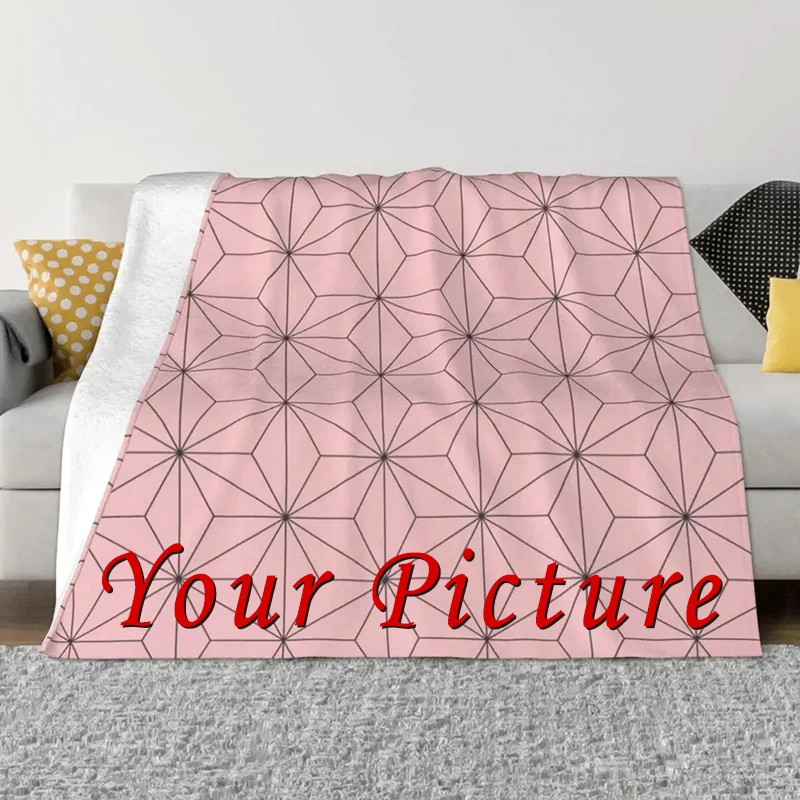 Your Picture Blanket Cover Coral Fleece Plush Customized DIY Print on Demand Dropshipping Warm Throw Blanket for Bedspread