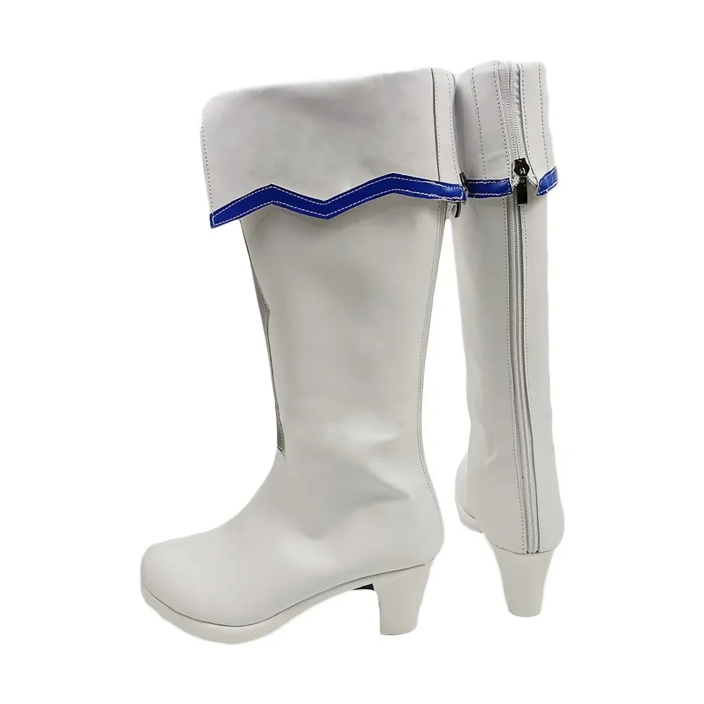 Yuki Asuna Cosplay Shoes Anime Sword Art Online Cosplay Prop PU Leather Shoes Halloween Carnival Boots Custom Made view 3