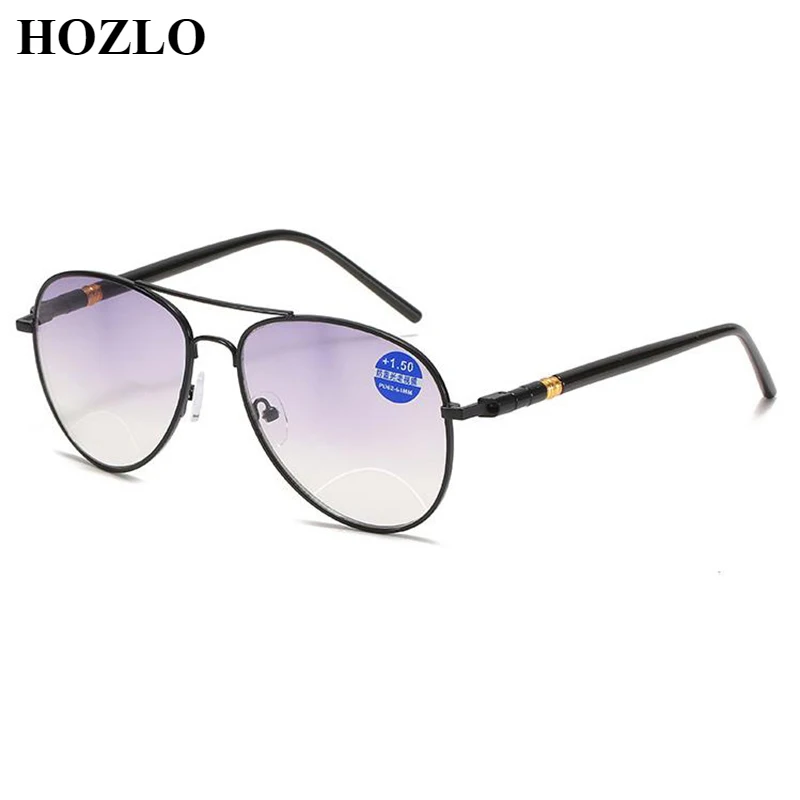 

Unisex Bifocals Pilot Reading Glasses Women Men Look Near Far Presbyopia Sunglasses Anti Blue Light Fishing Hyperopia Spectacles