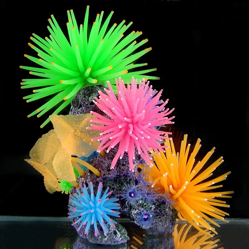Decorazione subacquea per acquario in silicone per acquario, pianta di corallo artificiale, 1 pz