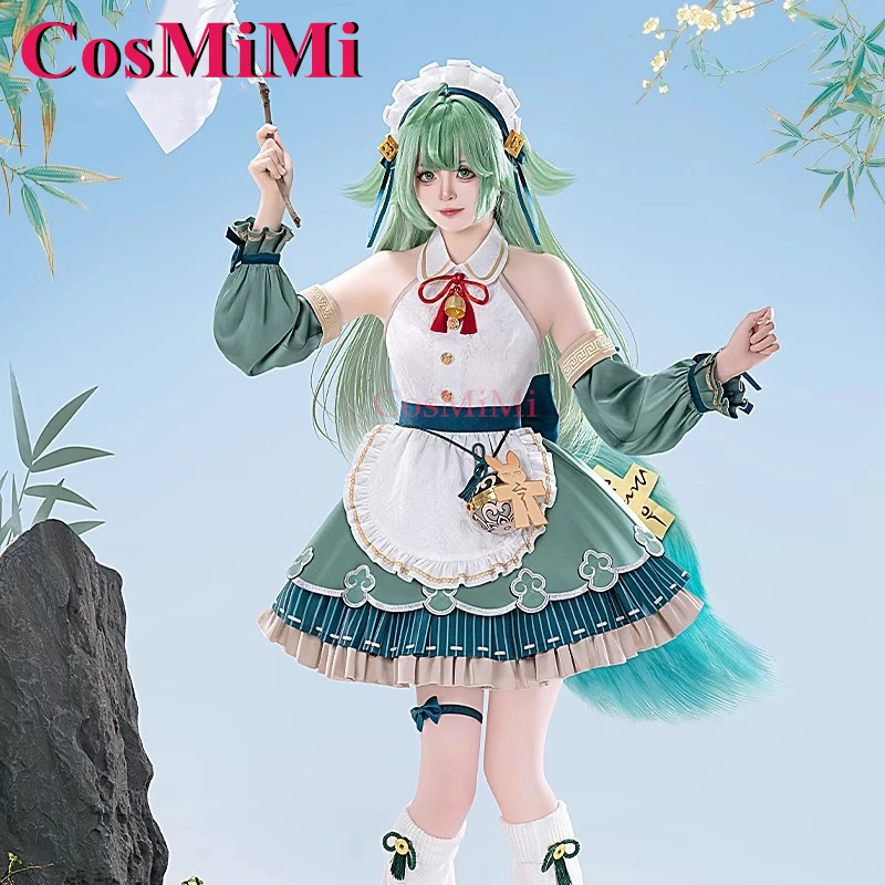 CosMiMi Hot Game Honkai: Star Rail Huohuo Cosplay Costume Sweet Elegant Maid Dress Women Carnival Party Role Play Clothing S-XL