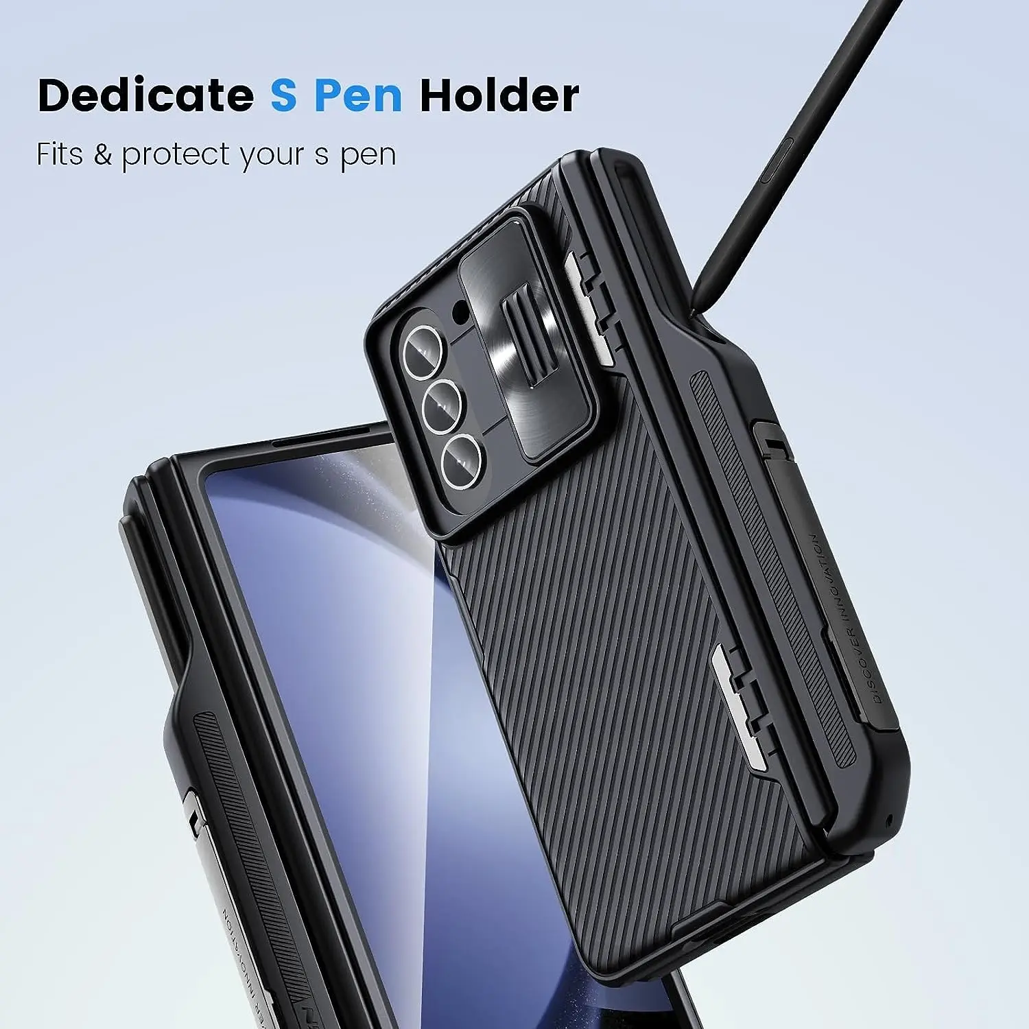 For Samsung Galaxy Z Fold 5 Case NILLKIN CamShield Fold Case With S-Pen Pocket Holder Camera Protector Cover For Galaxy Z Fold 5