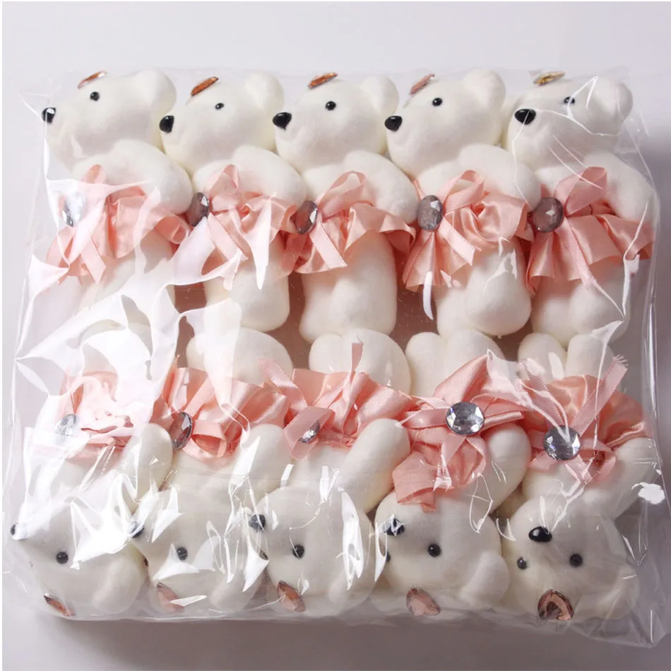 

10pcs Bouquet Bear Ice Cream Diamond Bear Valentines Day Gift For Wedding Bouquet Cute Bear Beautiful Flower Gift Home Decor