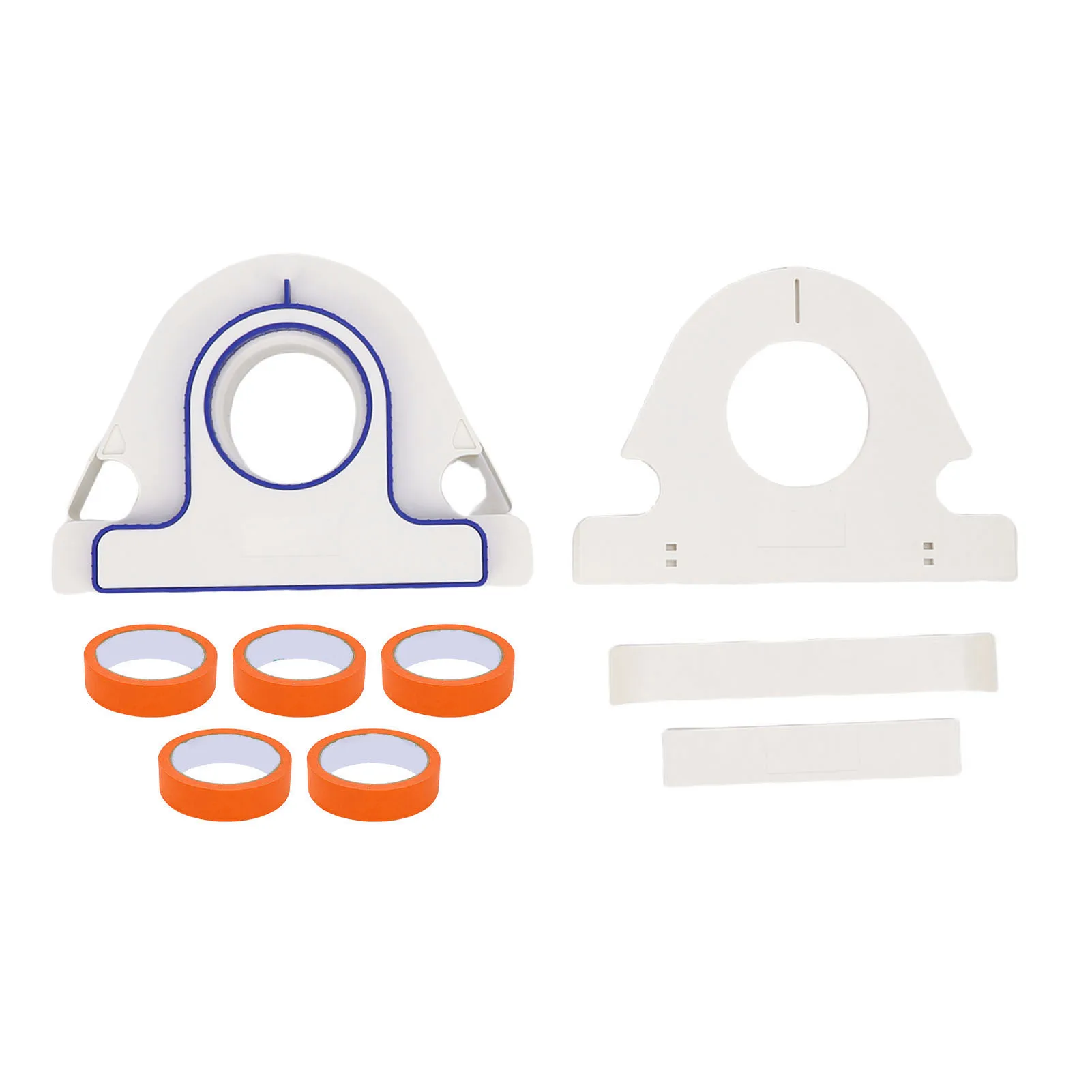 

Masking Paint Tape Applicator and 5 Rolls Orange Tape Portable Masking Set for Wall and Floor Finish Painter Tape Applicator Set