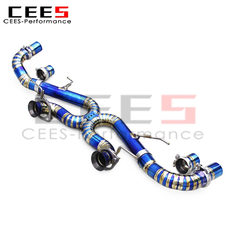 CEES Factory Axle Back Exhaust Pipe for Aston Martin DB11 AE31 V12 5.2L 2016+ Lightweight Exhaust System X Mid Pipes