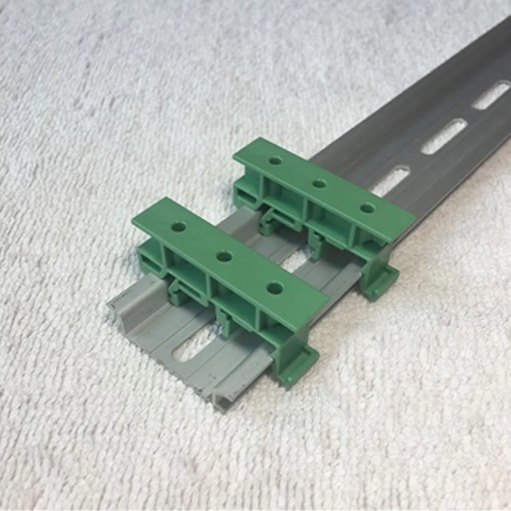 2PCS PCB 25mm DIN Rail Mounting Adapter Circuit Board Bracket Holder Carrier Clips Control Board DIN35 C45 DIN Rail PCB Install