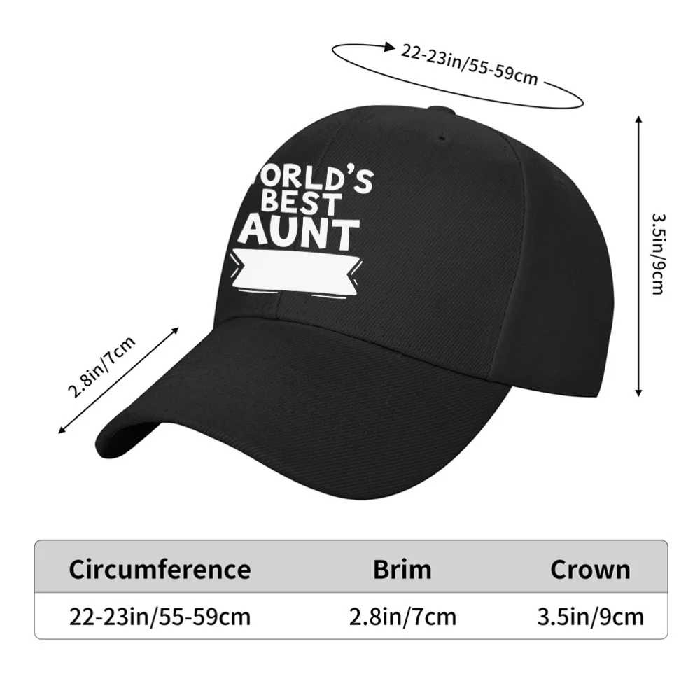 World's Best Aunt Baseball Cap Adjustable Polyester Sun Protection Outdoor Travel Cap