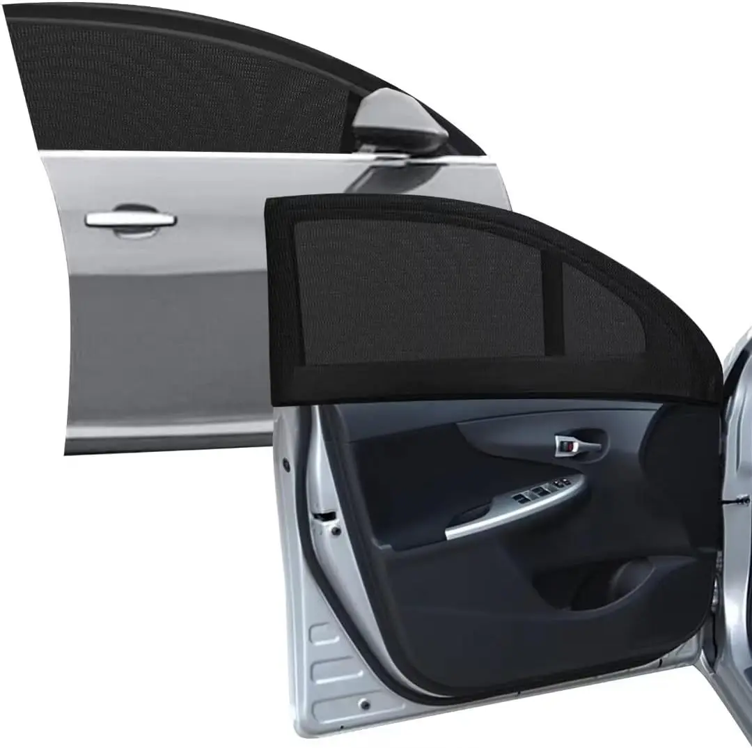 

2pcs Car Front Window Sunshade, Breathable Mesh Car Window Screen Streched up to 40", for Night Camping, Privacy Shade
