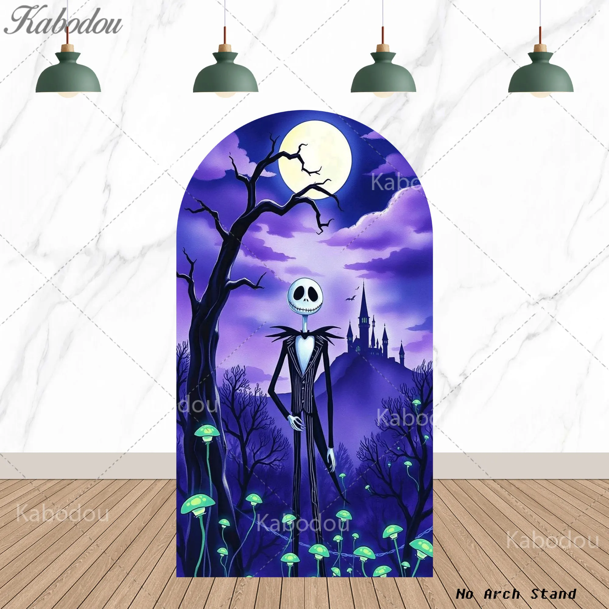 كابوس قبل عيد الميلاد قوس خلفية سعيد هالوين موضوع حفلة عيد ميلاد زينة في الهواء الطلق خلفية التصوير الدعائم